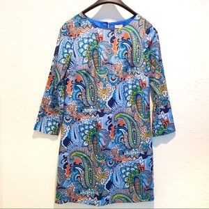 NWOT J Crew Paisley Sheath Dress, Size 00